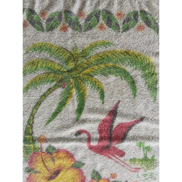 Vintage Ft Lauderdale Florida bird hibiscus small bath towel - Picture 7 of 7
